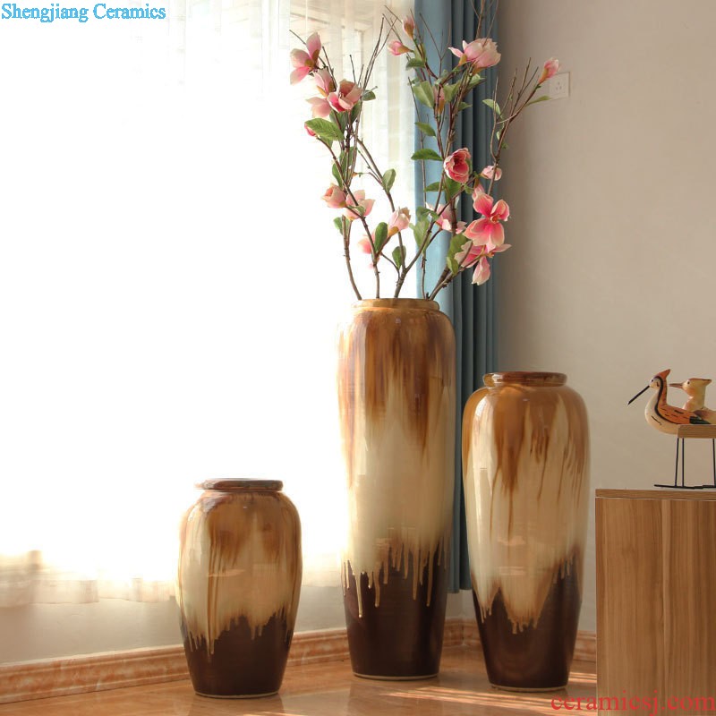 Modern European rural three-piece ceramic vase Household act the role ofing is tasted fashion flower home furnishing articles ornaments