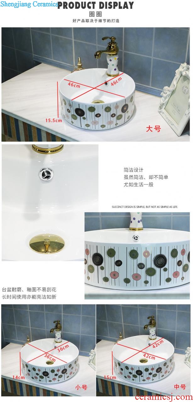 Post, qi european-style home round the stage basin bathroom sinks ceramics on the stage of the basin that wash a face the sink basin