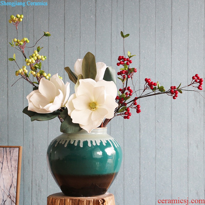 Contemporary and contracted American lucky bamboo vases, flower receptacle household act the role ofing is tasted decorate furnishing articles flowers, jingdezhen ceramic vase