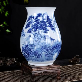 Jingdezhen porcelain vase Handmade porcelain celebrity famous large sitting room archaize handicraft furnishing articles