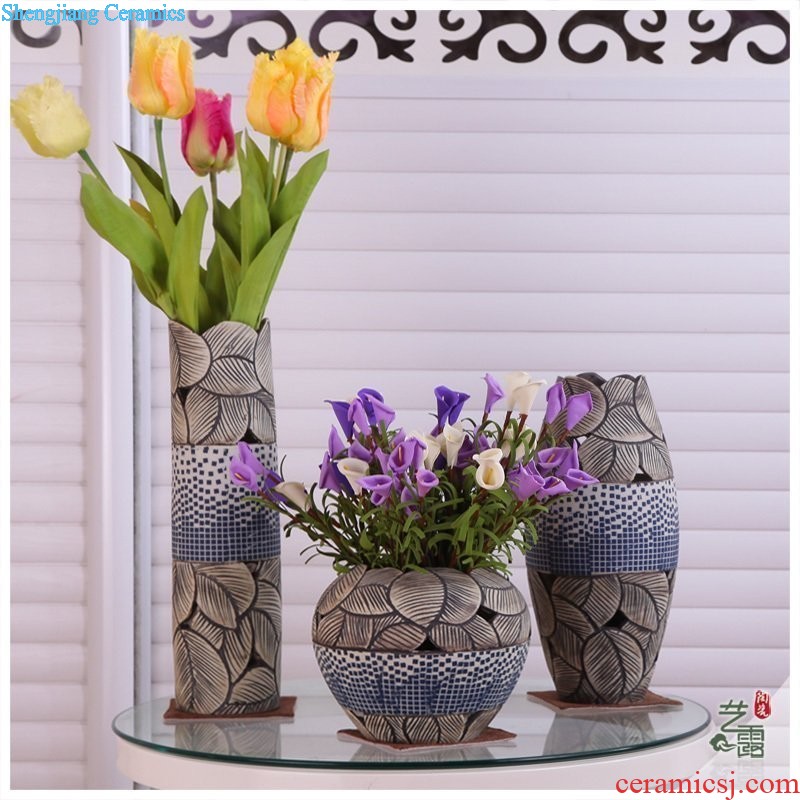 Contemporary and contracted sitting room creative flower arranging furnishing articles home decoration ceramic hydroponic dried flower vase floral arrangements