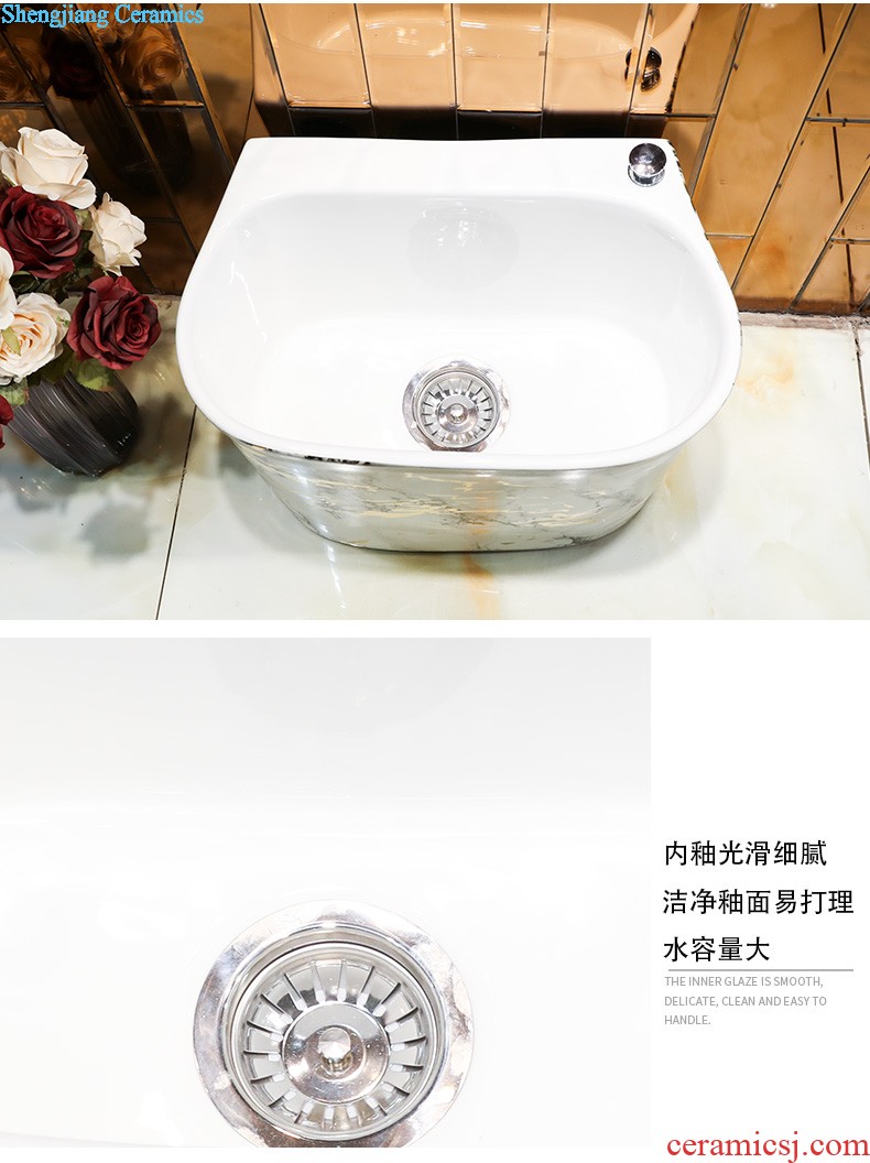 Koh larn, qi ceramic undercounter lavabo lavatory art basin of the basin that wash a face Taichung basin yellow phnom penh