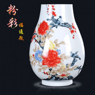 Jingdezhen ceramics hand-painted floret bottle water raise lucky bamboo flower arrangement of blue and white porcelain decorative furnishing articles creative arts and crafts