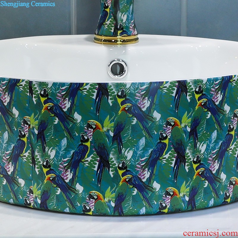 Koh larn, qi stage basin sinks ceramic lavabo art basin to wash the circular small basin of the basin that wash a face