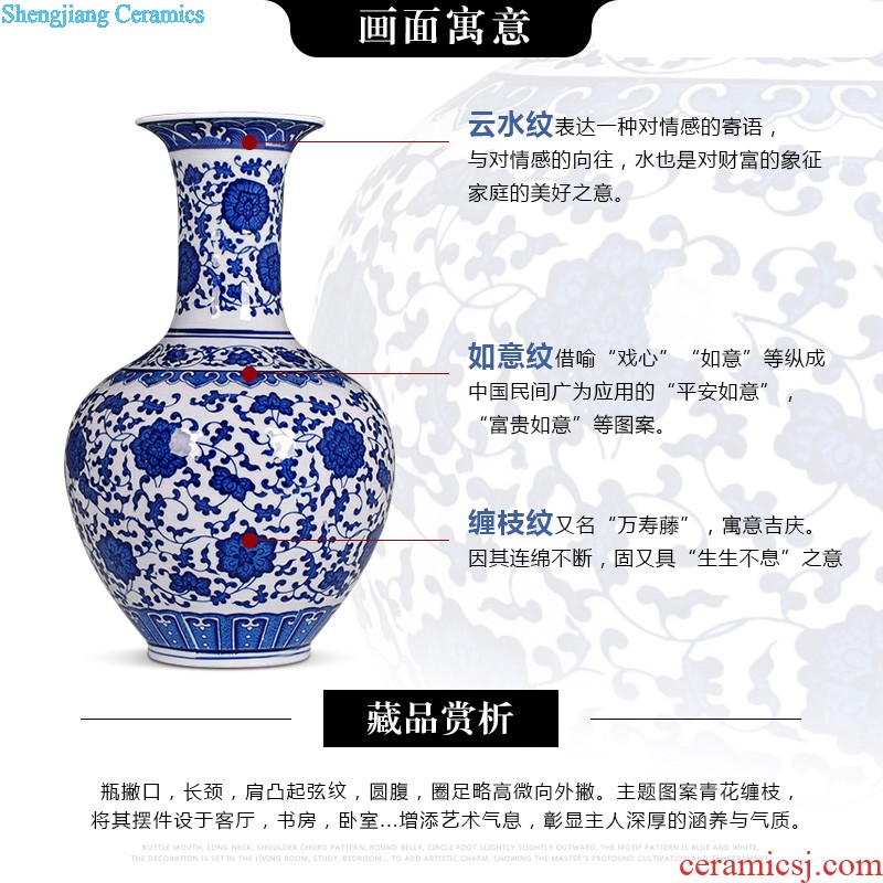 Creative jingdezhen ceramics vase furnishing articles hand-painted thin foetus ikea household act the role ofing is tasted sitting room adornment ark furnishing articles