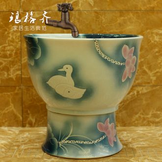 Restore ancient ways the sink on the ceramic pot art basin of the basin that wash a face wash gargle toilet stage basin