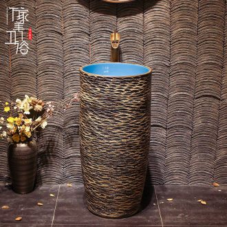 M us-taiwan toilet ceramic basin to increase the sink lavatory basin golden art on stage