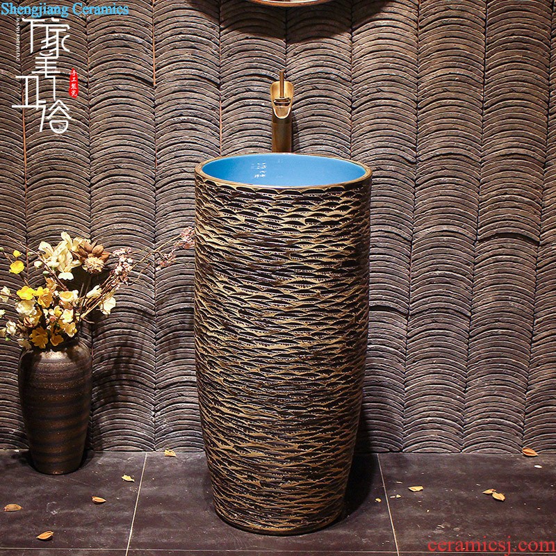 M us-taiwan toilet ceramic basin to increase the sink lavatory basin golden art on stage