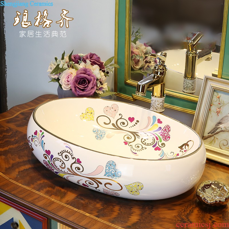 The package mailed the stage basin to jingdezhen ceramic lavabo that defend bath lavatory basin art Form of artificial grass