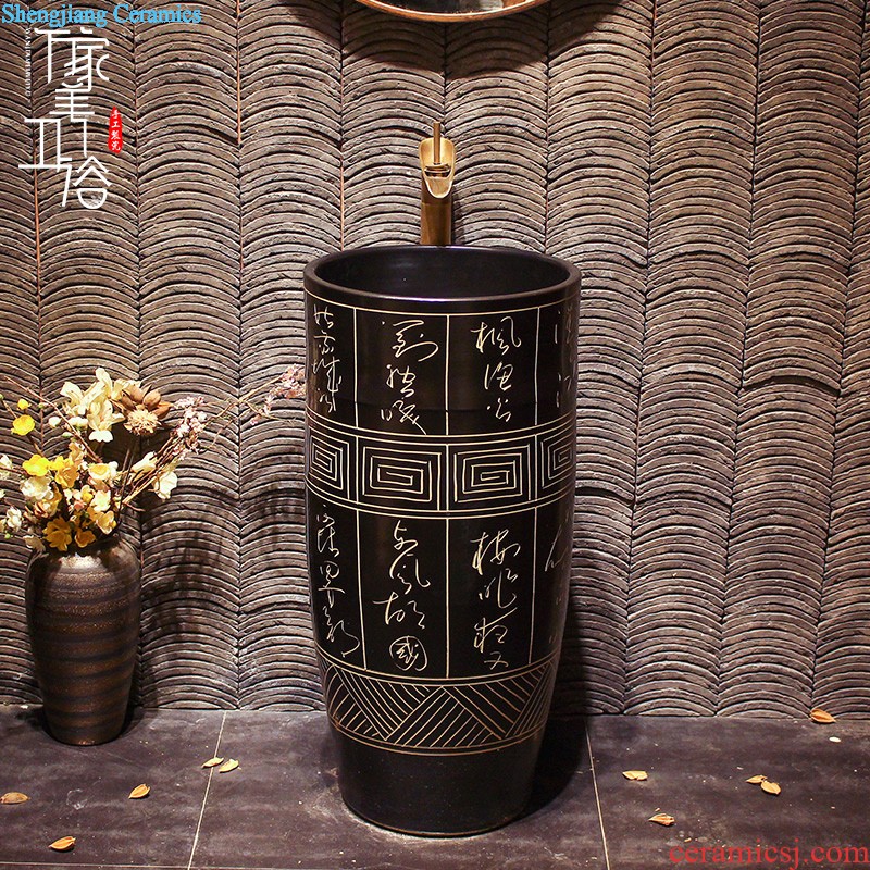 M beautiful ceramic art basin mop mop pool ChiFangYuan one-piece mop pool of 40 cm diameter inclined diao