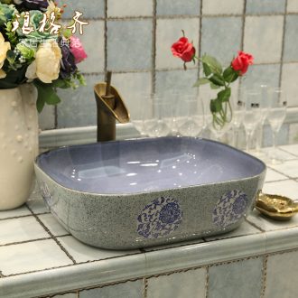 Koh larn, qi Jingdezhen ceramic toilet stage basin sink basin art basin sinks Painting three-color