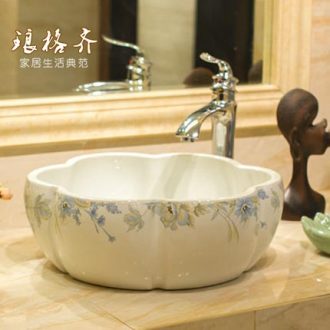 Post, qi jingdezhen basin of Chinese style restoring ancient ways ceramic column balcony floor toilet lavabo wash face basin that wash a face