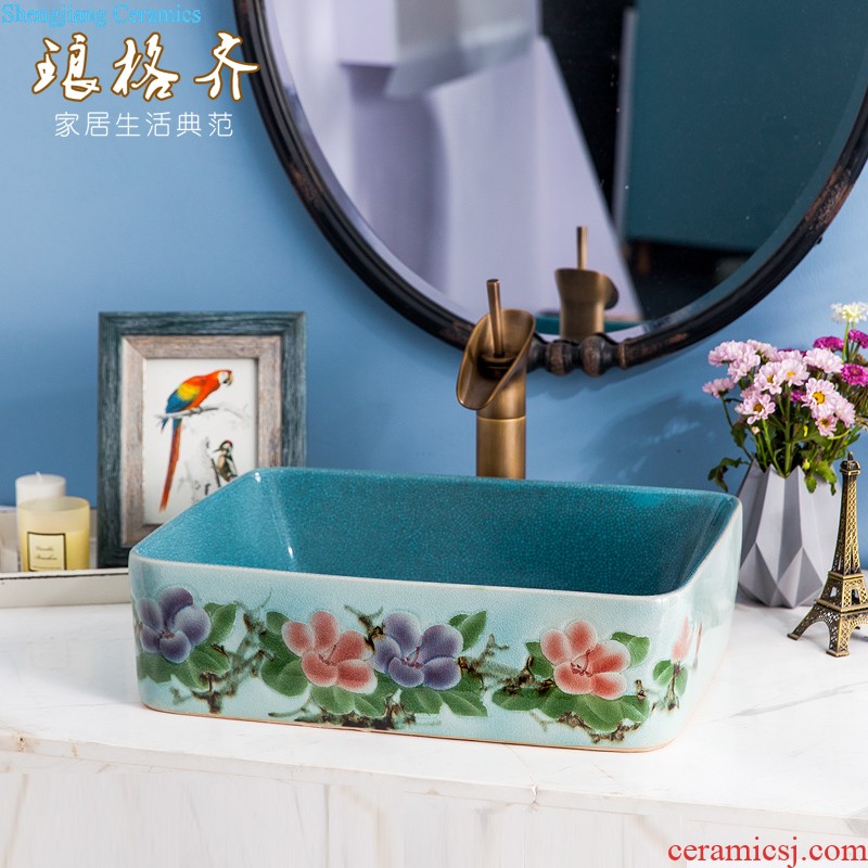 Basin of pillar type lavatory ceramic column balcony sink sink basin of outdoor garden ground column independently