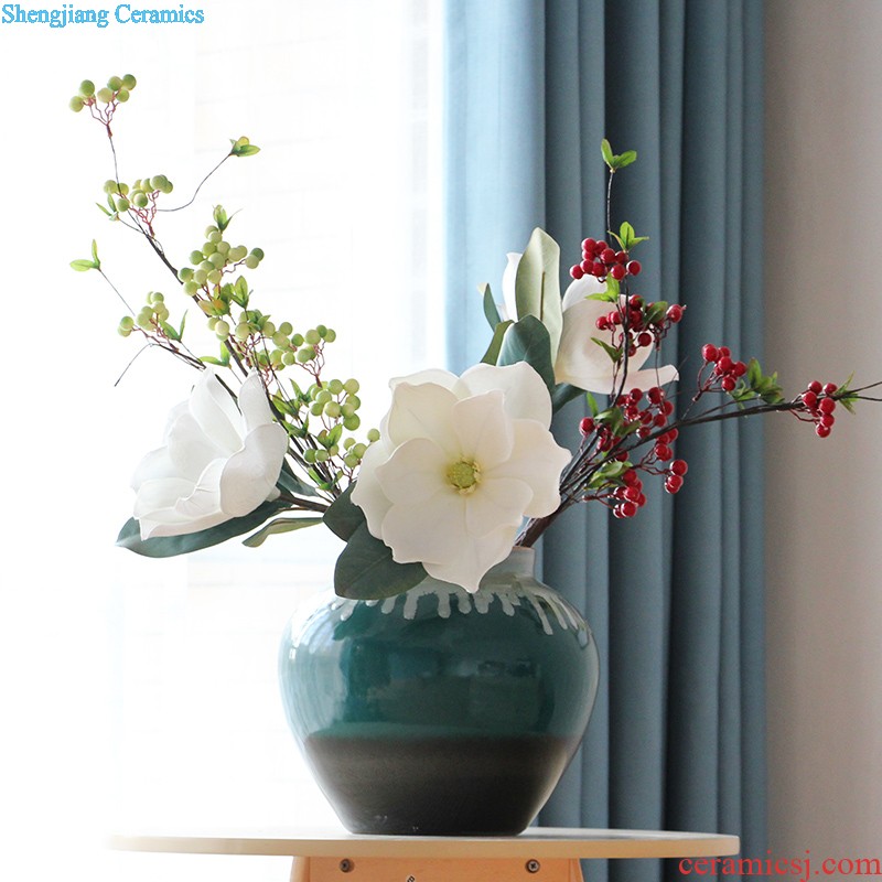 Contemporary and contracted American lucky bamboo vases, flower receptacle household act the role ofing is tasted decorate furnishing articles flowers, jingdezhen ceramic vase