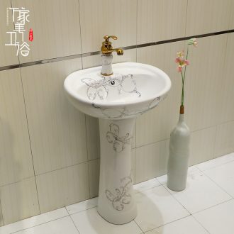 Ceramic balcony pool to wash the mop pool mop basin slot mop pool toilet small household floor mop pool