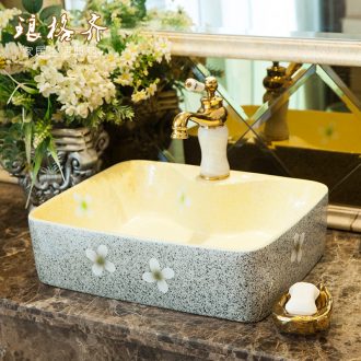 Koh larn, qi stage basin sink ceramic sanitary ware art basin washing a face of the basin that wash a face oval peony pollen