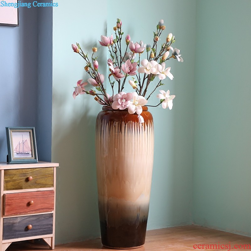 Contemporary and contracted vase furnishing articles blue flower arranging jingdezhen ceramic POTS landing european-style villa decoration sitting room