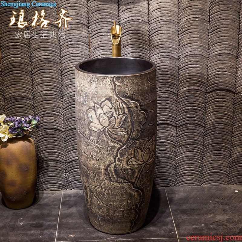 The package mailed the stage basin to jingdezhen ceramic lavabo that defend bath lavatory basin art Golden phoenix dance