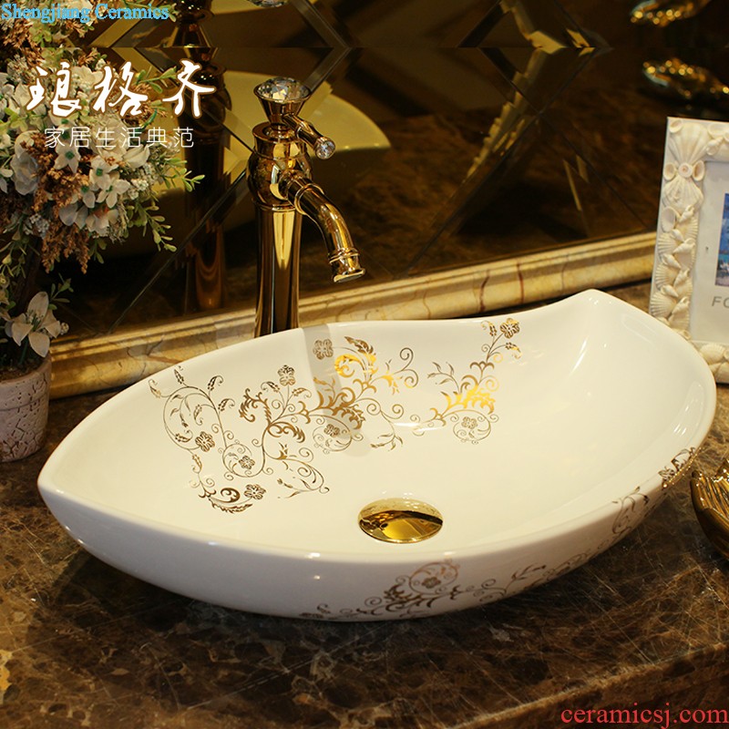 Koh larn, qi Jingdezhen ceramic toilet stage basin sink basin art basin sinks Pear flower haitang