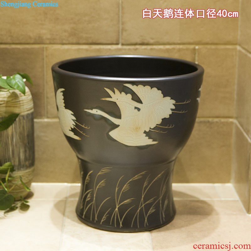 Post, qi basin stage basin round home the sink basin bathroom ceramic European art basin sinks