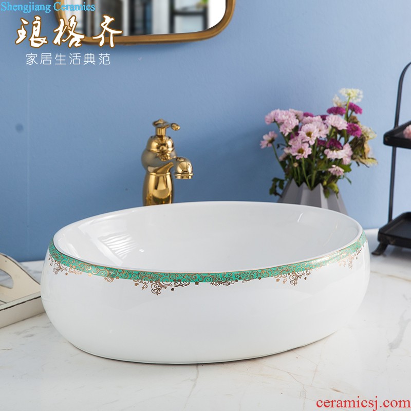 Koh larn, qi column basin sink lavatory pillar type ceramic floor yuanyang LZ1148 sink play