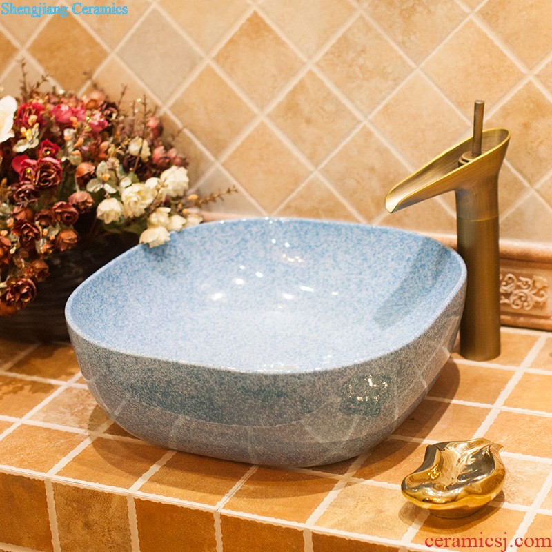 M beautiful ceramic art basin mop mop pool ChiFangYuan one-piece ash cyanine mop pool 42 cm diameter