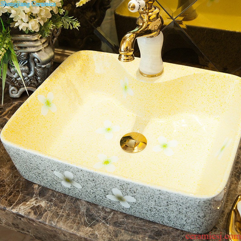 Koh larn, qi stage basin sink ceramic sanitary ware art basin washing a face of the basin that wash a face oval peony pollen