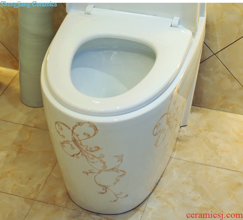 Koh larn, qi balcony toilet ceramics basin on the one-piece jump knife stone yellow lavatory basin that wash a face to wash your hands