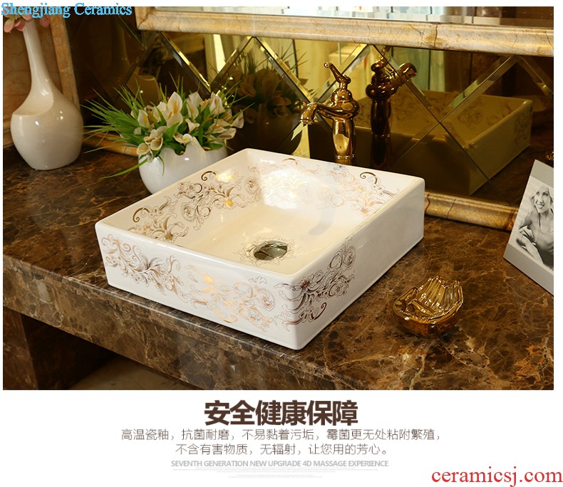 Jingdezhen ceramic lavabo stage basin to single elliptic lavatory toilet basin art basin of restoring ancient ways