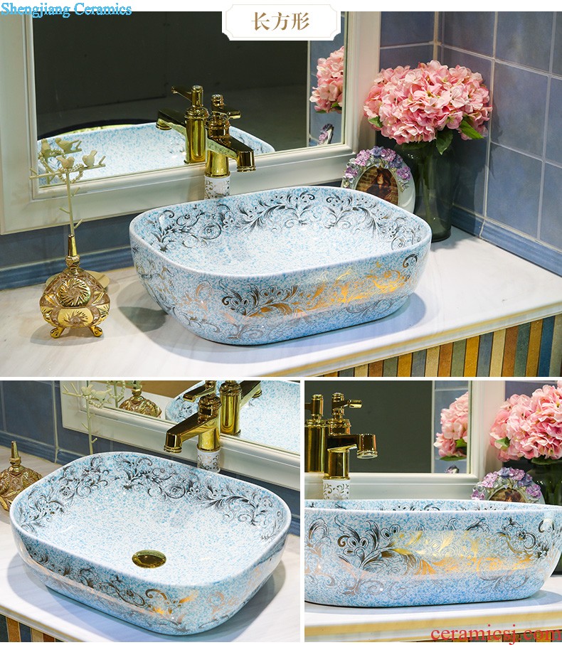 M beautiful ceramic mop pool Jingdezhen art mop basin antique green bethanath balcony outdoor mop pool