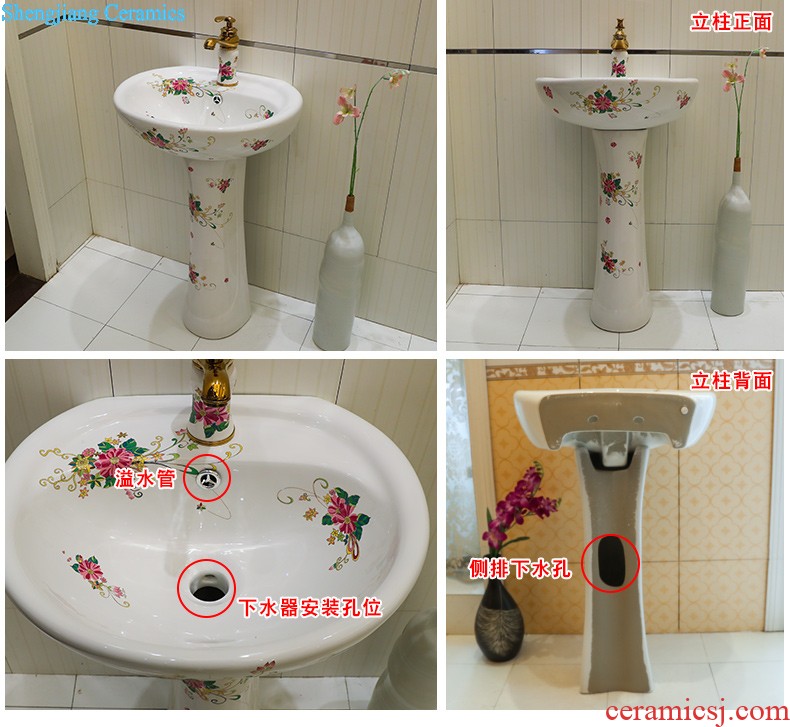 Lavabo ceramic column toilet bowl washing pool balcony sink lavatory toilet pillar landing