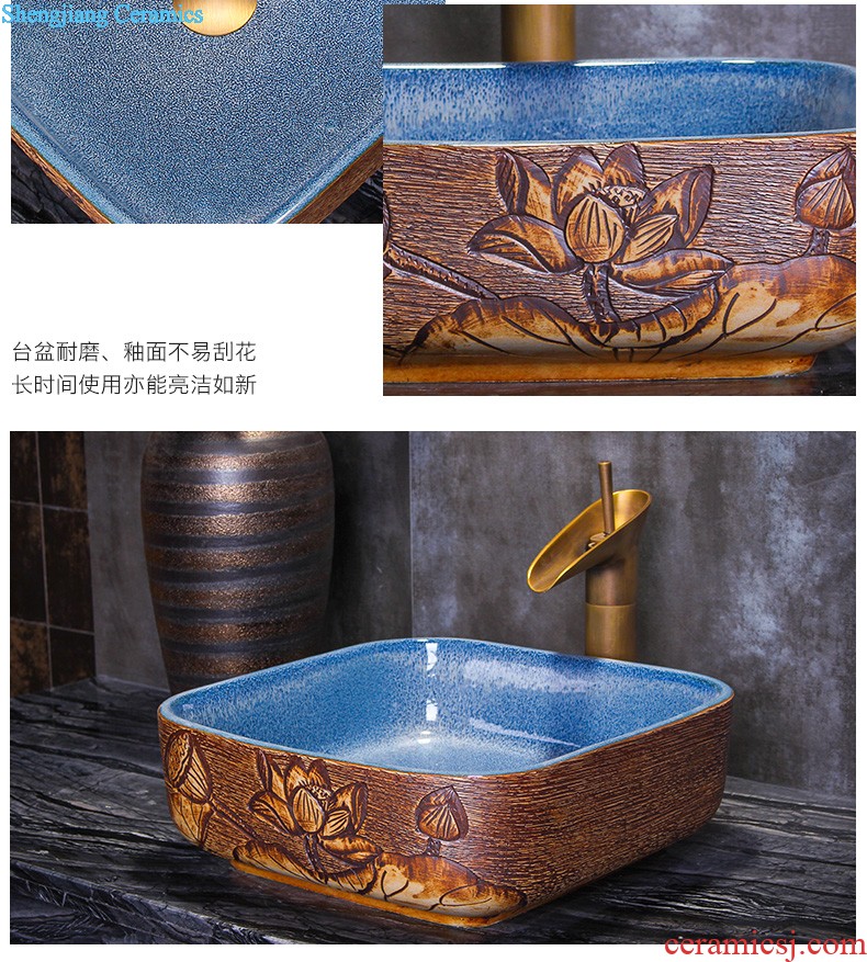 New Chinese style ceramic wash mop pool mop pool large balcony palmer pool mop pool mop basin bathroom home