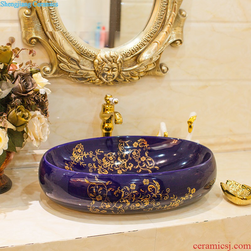 Koh larn, qi ceramic basin of pillar type lavatory art basin pillar one floor toilet lavabo