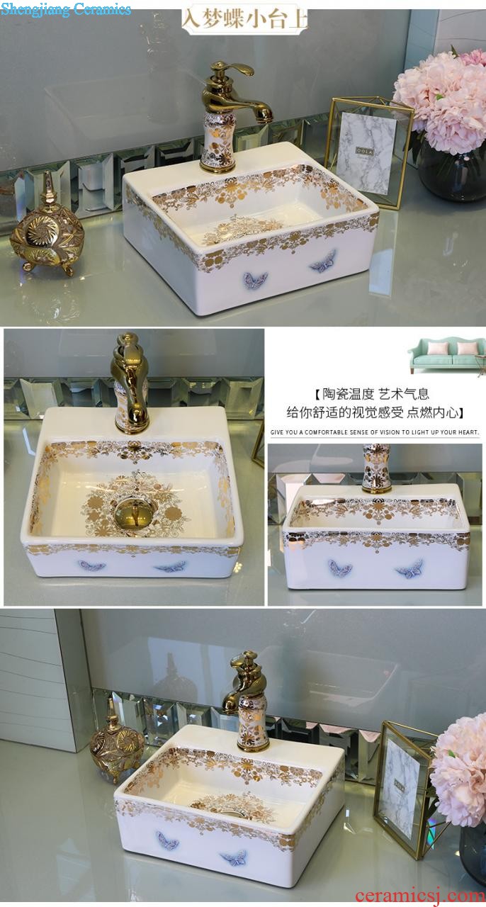 The stage basin sink square ceramic art basin lavatory toilet lavabo household basin morning glory