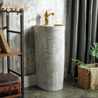 Vertical column column type lavatory body ceramic lavabo toilet basin basin, wash gargle console