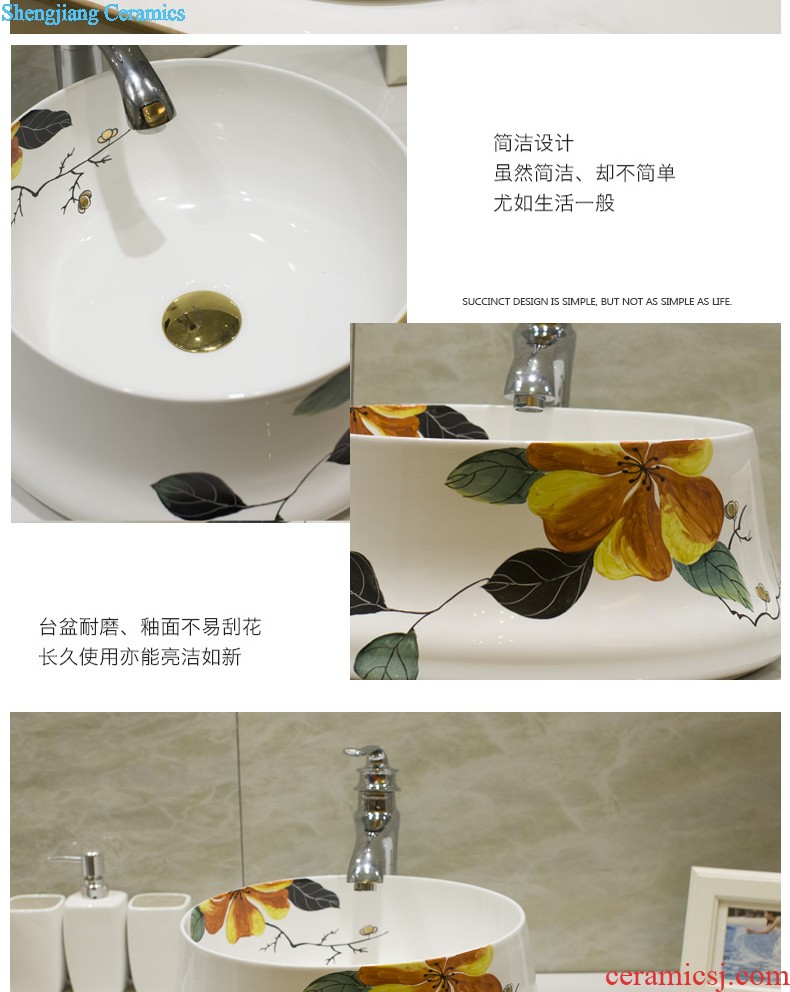 Koh larn, qi increase of jingdezhen ceramic toilet lavabo that defend bath lavatory art basin gold flipping