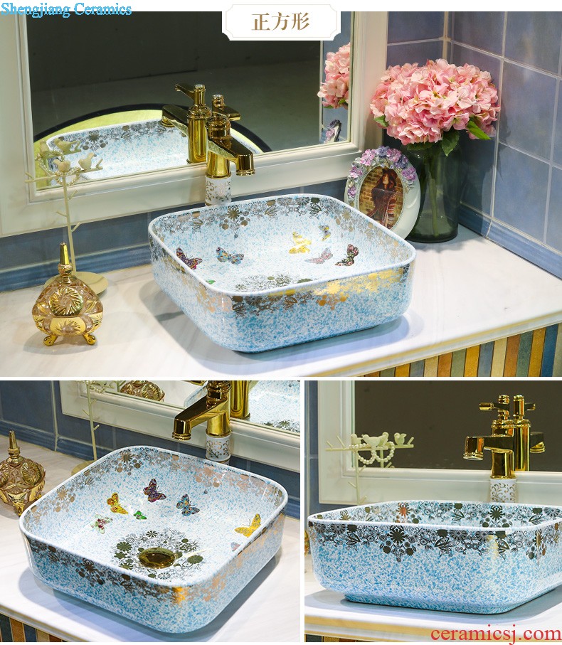 M beautiful ceramic mop pool Jingdezhen art mop basin antique green bethanath balcony outdoor mop pool