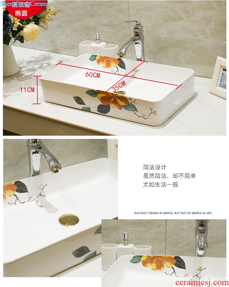 Koh larn, qi increase of jingdezhen ceramic toilet lavabo that defend bath lavatory art basin gold flipping