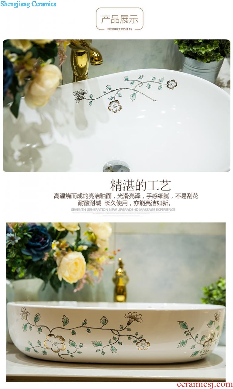 Koh larn, qi ceramic art basin balcony mop mop pool ChiFangYuan mop pool diameter 40 cm jump cut stone yellow