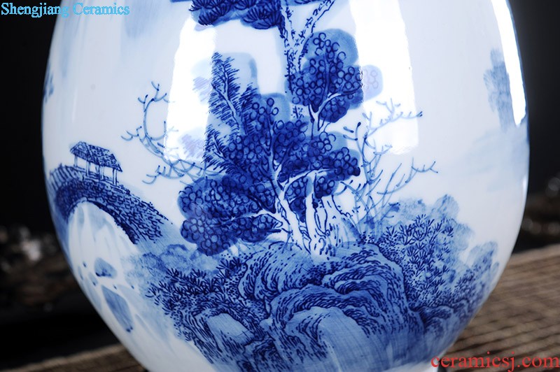 Jingdezhen porcelain vase Handmade porcelain celebrity famous large sitting room archaize handicraft furnishing articles