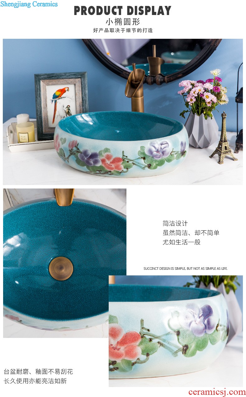 Basin of pillar type lavatory ceramic column balcony sink sink basin of outdoor garden ground column independently