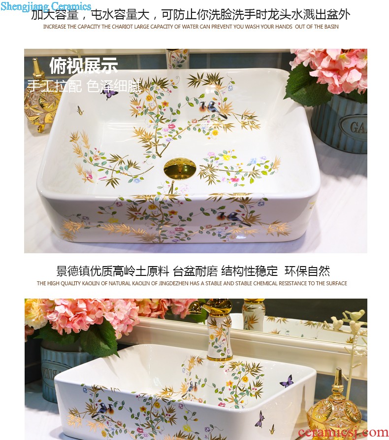 Post, neat hand-drawn pillar basin ceramic art basin sink basin that wash a face Antique carved