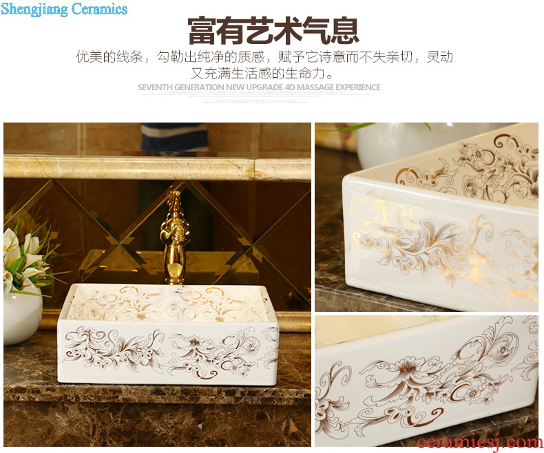 Jingdezhen ceramic lavabo stage basin to single elliptic lavatory toilet basin art basin of restoring ancient ways