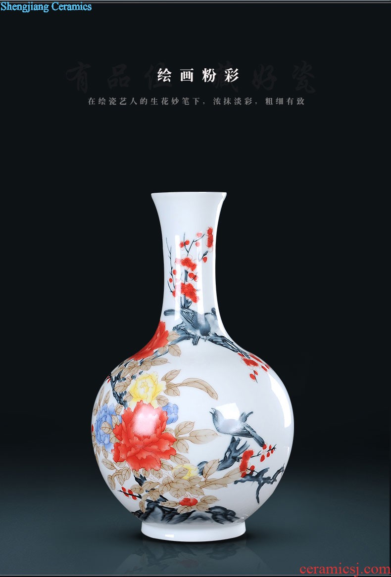 Jingdezhen ceramics hand-painted floret bottle water raise lucky bamboo flower arrangement of blue and white porcelain decorative furnishing articles creative arts and crafts