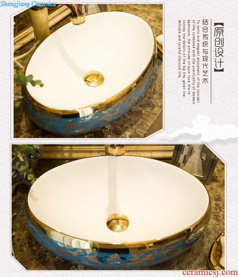 The stage basin of jingdezhen ceramic lavabo that defend bath lavatory basin art basin