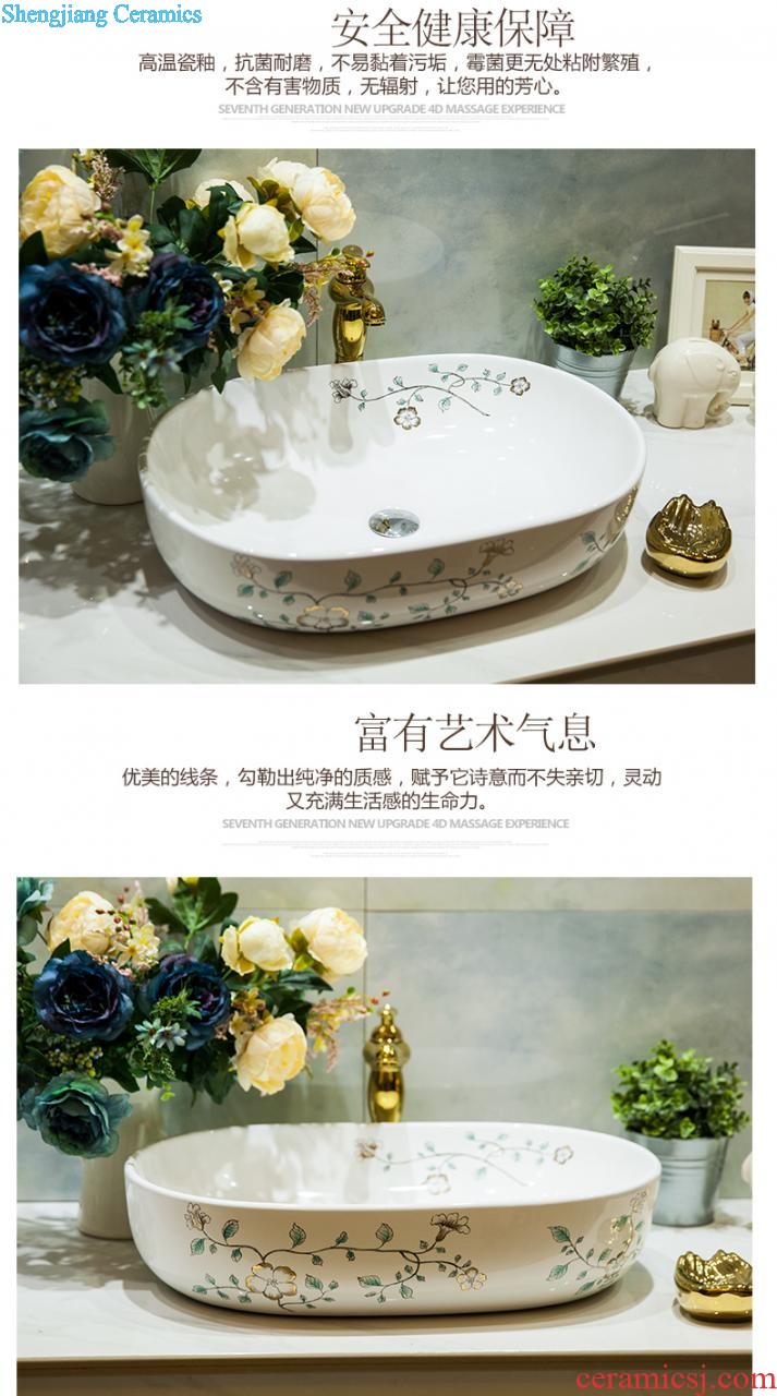 Koh larn, qi ceramic art basin balcony mop mop pool ChiFangYuan mop pool diameter 40 cm jump cut stone yellow