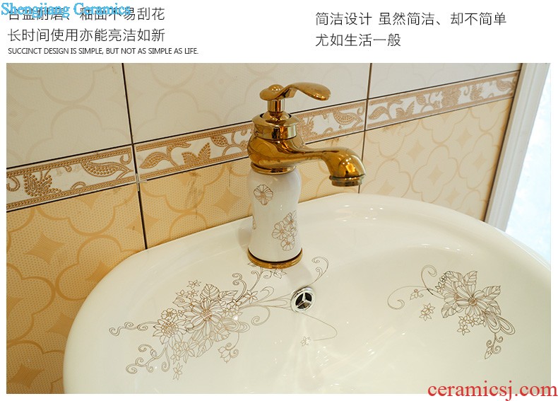 Art pillar basin ceramic floor pillar type lavatory toilet lavabo balcony one wash basin