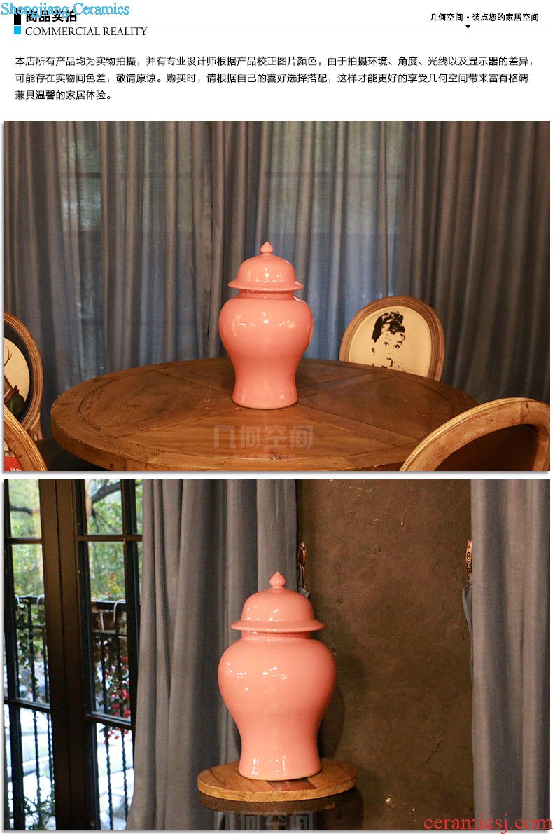 Pink space geometry 】 【 general cans ceramic vases, furnishing articles Soft outfit stylist decorate restaurant decoration