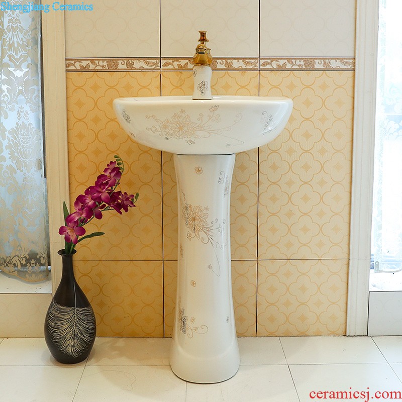 Art pillar basin ceramic floor pillar type lavatory toilet lavabo balcony one wash basin