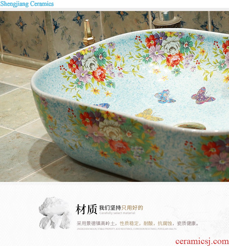 M the jingdezhen ceramic art basin mop mop pool glaze ChiFangYuan mop pool fire lotus 35 cm diameter